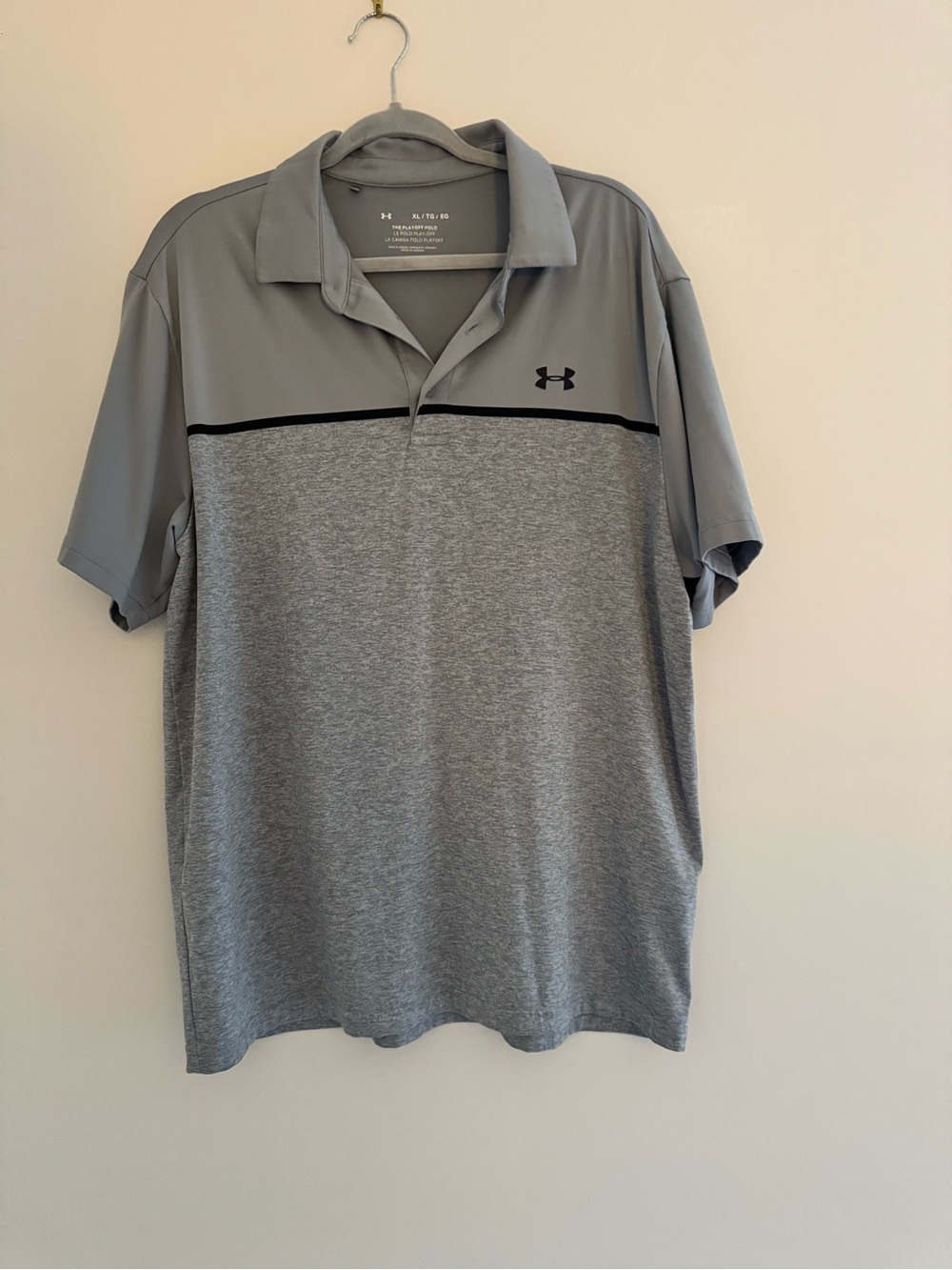 Under Armour Playoff Polo Men’s XL Gray Performance Golf Shirt Menswear